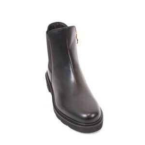 Luca Grossi 709 Black Leather / Stretch Ankle Heel Boots